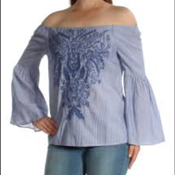 INC International Concepts embroidered boho top M - Picture 2 of 7